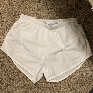 White Nike Running Shorts